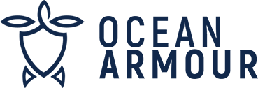 ocean armour logo with a turtle icon